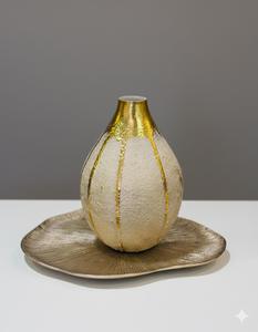 Vase à fleurs en aluminium moulé orné pour accessoires d'intérieur de luxe, avec un savoir-faire détaillé et une finition riche - Product Image 5