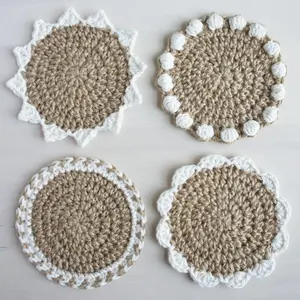 Nouveautés Sous-verre en jute fait à la main sous-verre en jute de haute qualité élégant pour la maison hôtel dessus de table décor utilisation en gros - Product Image 3