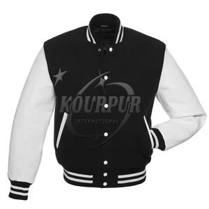 Veste universitaire de luxe sur mesure avec manches en cuir Veste universitaire unisexe au tarif de gros - Product Image 1