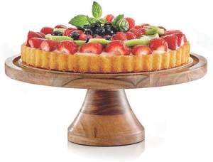 Elegante Soporte de Madera para Pasteles y Postres con Tapa de Vidrio para Fiestas y Servir Comida, Soporte de Pastel de Lujo Hecho a Mano - Product Image 6
