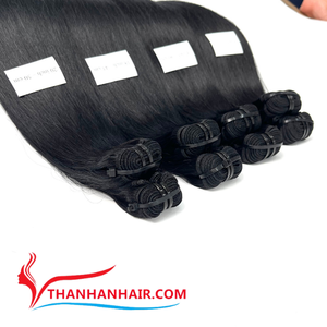 Extensions de cheveux vietnamiens Remy de qualité supérieure, lisses, tissées à la machine, double trame, cheveux soyeux, mèches de cheveux - Product Image 2