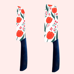 Novedades, Juego de Cuchillos para Carne de Plástico con Hoja de Cerámica Personalizada, Vajilla de Lujo, Servicio de Restaurante de Alta Cocina, Precio de Fábrica - Product Image 1