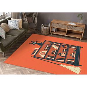 พรมพิมพ์ลายแบบนามธรรม ตกแต่งภายในบ้านสไตล์โมเดิร์น หนานุ่ม ทำความสะอาดง่าย พร้อมพรมขนสั้น - Product Image 4