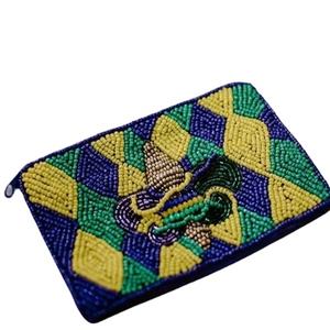 Porte-monnaie du festival du Mardi Gras 2026, qualité supérieure, mini portefeuilles à perles, fermeture éclair douce, cadeaux promotionnels personnalisés, best-seller - Product Image 1