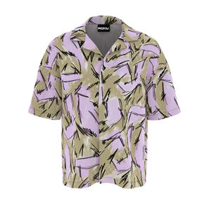 เสื้อเชิ้ตลำลองทรงหลวมสำหรับผู้ชายและผู้หญิงเสื้อเบลาส์ผ้าคอตตอน/โพลีเอสเตอร์ทรงหลวมมีกระดุมขนาดใหญ่ออกแบบโลโก้ได้ตามต้องการ - Product Image 1