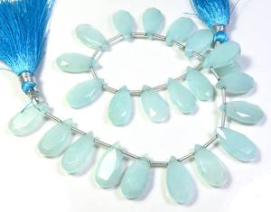 Amazonite bleue à facettes 15x7.5mm taille poire pierres précieuses naturelles 23 pièces pierres en vrac pour la fabrication de bijoux de collier - Product Image 3