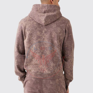 Survêtements d'hiver décontractés à capuche en coton uni, effet vieilli, pour hommes, pour usage extérieur, vente en gros - Product Image 5
