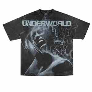 Camisetas de algodón OEM 100% para hombre, camiseta de manga corta de talla grande de alta calidad con logotipo de impresión digital DTG liso - Product Image 3