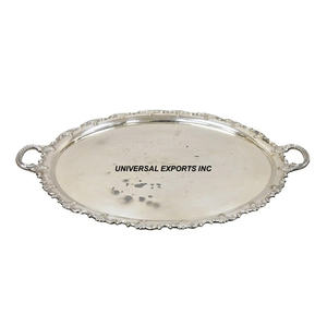 Bandeja de chocolate ovalada de metal, plato de chocolate hecho a mano de excelente calidad, bandeja de chocolate de diseñador con estilo clásico - Product Image 1