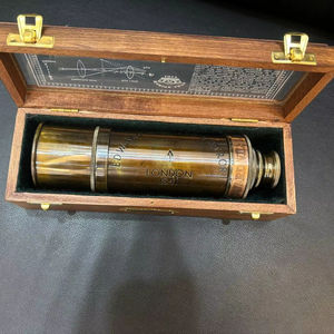 Telescopio Náutico Dollond London de 25'' Hecho a Mano en Latón con Cristal de Impresión Teórica, Caja de Madera, Binoculares Plegables de Regalo - Product Image 1