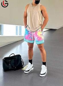 2025 New Design Tie Dye <b>Shorts</b> for <b>Men's</b> in 100% Cotton Fabric Drawstring Waist Stylish Custom Design <b>Shorts</b> Tie Dye Wholesale - Product Image 4
