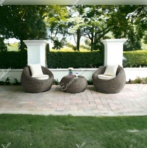 Juego de mesa y silla de comedor de ratán Natural para restaurante de estilo moderno, muebles de exterior para balcón, jardín al aire libre, patio - Product Image 5