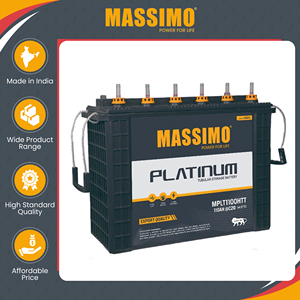 Professionals in Selling High Durability MASSIMO 110AH <b>12V</b> Tall Tubular Lead Acid <b>Battery</b> from Reputed Indian Manufacturer - Product Image 2