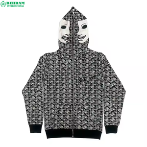 เสื้อฮู้ดดี้แบบซิปเต็มตัว ดีไซน์ใหม่ ยูนิเซ็กซ์ ผ้าฝ้ายฟลีซ/เฟรนช์เทอร์รี่ 100% แบบ 3 มิติ สำหรับเสื้อฮู้ดดี้และเสื้อสเวตเชิร์ตแบบซิปเต็มตัว - Product Image 4