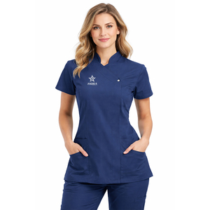 Uniforme de Esteticista para Spa y Salón de Belleza, MOQ Bajo, Nuevo Uniforme de Peluquería y SPA para Mujer, Poliéster, Logotipo Personalizado, Transpirable - Product Image 1
