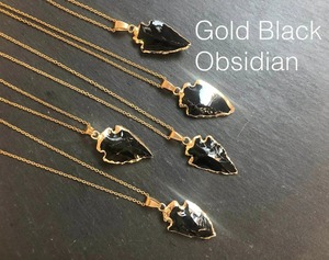 Pendentif en forme de pointe de flèche en obsidienne noire plaqué argent fait à la main, bijoux en pierres précieuses uniques, Inde, Feng Shui de qualité supérieure, toucher réel - Product Image 5