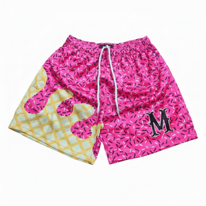 Pantalones Cortos Deportivos de Malla para Hombre de Alta Calidad, 100% Poliéster, Transpirables, de Secado Rápido, Estilo Urbano, Servicio OEM, Colores y Logotipos Personalizados, con Bolsillos - Product Image 1