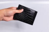 Dompet Lipat Pria Minimalis Kulit Asli Tipis Model Vintage dengan Kantong Koin dan Tempat Kartu LBW-0311