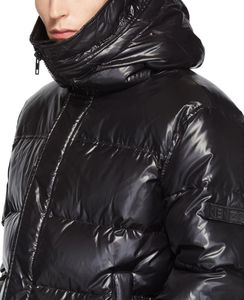 OEM personalizado logotipo impreso chaquetas para mujer burbuja chaquetas de invierno recortada brillante Puffer abrigo mujeres chaquetas de las mujeres - Product Image 4