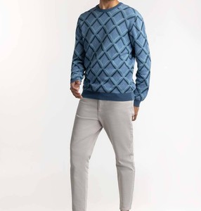 OEM Pull en tricot chaud et respirant de haute qualité, surdimensionné, en laine, pour hommes Chandails à col rond pour hommes - Product Image 4