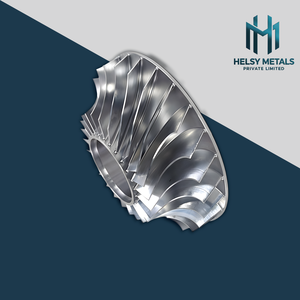 Impeller en aluminium usiné sur machine VMC multi-axes avec alésage central pour des assemblages de pompes et de compresseurs industriels à haut rendement - Product Image 3