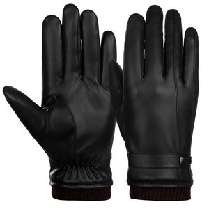Premium QST International Guantes de conducción de invierno de cuero genuino para hombres Protección deportiva Pantalla táctil ligera Compatible Cálido - Product Image 1