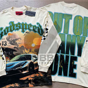 Camiseta de Algodón de Manga Larga Holgada Unisex con Estampado de Esqueleto Otoñal FloralCharm, Diseño Personalizado OEM - Product Image 3