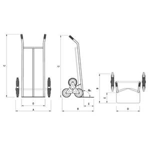 Portable Four- Three-Wheel <b>Trolley</b> for Stair Climbing Wheelbarrow 100-200kg Load Capacity for Shopping <b>Tools</b> OEM Customizable - Product Image 2