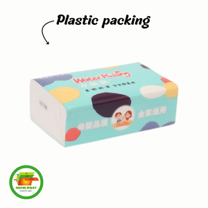 Sacs à fond carré en plastique PE imprimés et personnalisés de haute qualité fournisseur OEM vietnamien durable pour l'emballage de mouchoirs en papier - Product Image 6