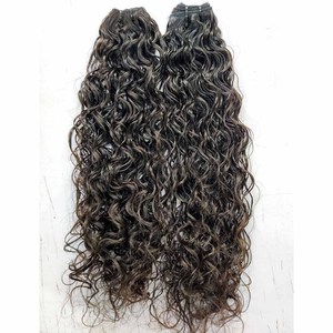 100% Natural Soft Silky Indian <b>Curly</b> Hair Aligned Cuticles Single Donor Weft Bundles Unprocessed Human Hair <b>Extensions</b> Trusted - Product Image 3
