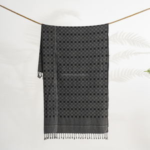 ผ้าขนหนูเช็ดมือล้างหินลายตารางหมากรุกสไตล์วินเทจเนื้อนุ่มทำด้วยมือ - Product Image 1