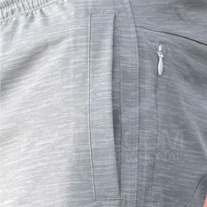 Pantalones cortos de entrenamiento atléticos informales con estampado sólido de secado rápido transpirable de poliéster 100% para hombre con malla Fitness Beach Jogging - Product Image 6