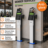 Terminal de paiement libre-service sur pied pour commerce, avec NFC et code QR, pour supermarché et commerce de détail