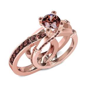 Jeulia Sterling <b>Silver</b> Interchangeable <b>Ring</b> <b>Set</b> with Knot and Round Cut Design for Anniversary Wedding Bands - Product Image 1