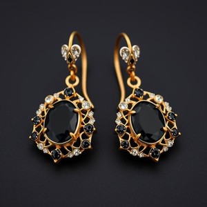 <b>Beautiful</b> Simple 925 Sterling Silver Drop <b>Earrings</b> Natural Faceted Black Onyx Gemstone Handmade Fine Jewellery for Weddings - Product Image 6