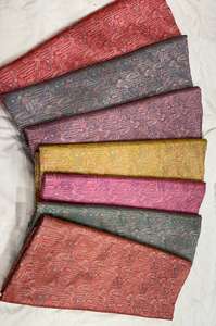 Tela Brocada de Seda Tehra Resham Malai a Cuadros, Transpirable y de Primera Calidad, para Vestidos de Novia y Ropa Étnica, Peso Medio, Venta al por Mayor - Product Image 2