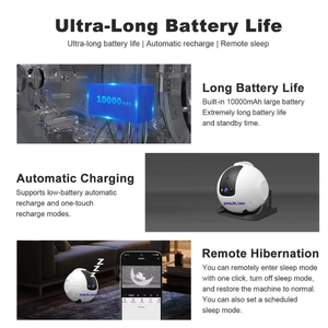 Robot de cámara para mascotas móvil, batería de 10000mAh, carga de retorno automático, llamada bidireccional, juego remoto, diseño moderno clásico para pedidos a granel - Product Image 5