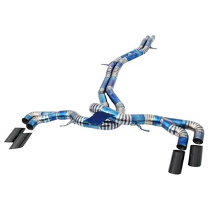 Vortex OEM - Punta de Escape de Aleación de Titanio de Alta Calidad, Válvula Valvetronic, Sonido Agresivo/Suave de Lujo, Acabado Azul Quemado, para Corvette C8 - Product Image 6