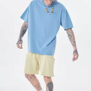 เสื้อยืดโอเวอร์ไซส์สำหรับผู้ชายเสื้อลำลองผ้าฝ้าย100% ทรงหลวมพิมพ์ลายสีน้ำหนักเบา - Product Image 5