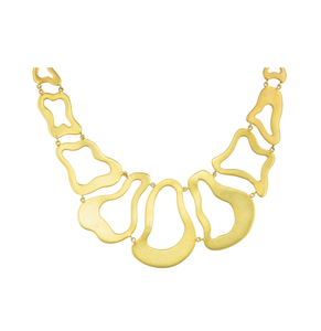 Collares de latón, collares llamativos para mujer, joyería hecha a mano, collar de latón, pieza de diseño de agujero - Product Image 2