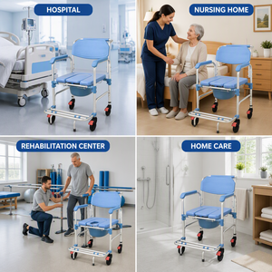 Sedia Comoda Leggera in Alluminio con Ruote <span class=keywords><strong>per</strong></span> <span class=keywords><strong>Disabili</strong></span>, Fornitura all'Ingrosso di Attrezzature <span class=keywords><strong>per</strong></span> la Riabilitazione - Product Image 4