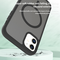 Étui antichoc semi-transparent à chargement magnétique avec design luxueux en TPU+acrylique doux au toucher pour 11