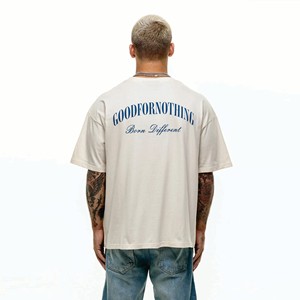 ใหม่เสื้อยืดสีบริสุทธิ์ดีไซน์ขนาดใหญ่ | เสื้อยืดแขนสั้นผ้าฝ้ายด้ายคู่สําหรับบุรุษและสตรี - Product Image 2