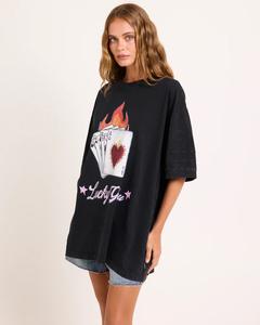 Camiseta Holgada de Verano para Mujer, Estilo Urbano Ecológico, con Hombros Caídos, Estampado Gráfico en la Parte Delantera y Trasera - Product Image 2