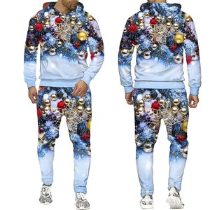 Santa Claus 3D Print Winter Streetwear Tracksuit Set Man Woman <b>Hoodie</b>+Pants 2pcs Fashion Oversized Casual <b>Christmas</b> Party Couple - Product Image 4