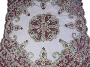 Gran oferta, cubierta de mesa cuadrada de Cachemira bordada a mano con cuentas, diseño Floral de Paisley para fiestas de boda y regalos - Product Image 3