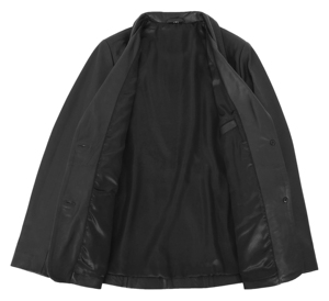 Abrigo de Cuero Tipo Gabardina para Mujer, Piel de Oveja Genuina, Color Marrón, Abrigo Largo de Invierno - Product Image 6
