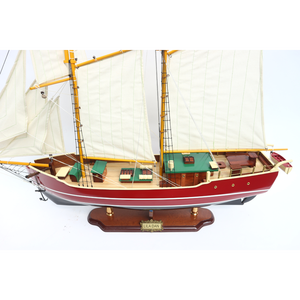 MODÈLE DE GRAND BATEAU LILA DAN-MODÈLE DE BATEAU ARTISANAT EN BOIS AVEC BATEAUX STAND-MODÈLE POUR LA DÉCORATION DE LA MAISON, LE CADEAU, LA COLLECTION - Product Image 5