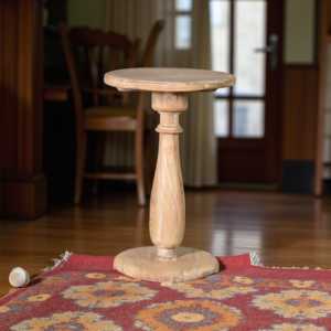 Solid Wood <b>Rustic</b> Design <b>Side</b> <b>Table</b> for Bedroom Home Furniture - Product Image 2