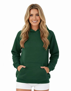 Sweat-shirt pour femme, long et surdimensionné, à manches bouffantes tissées, doux, confortable, décontracté, ample, style streetwear, pour l'hiver, à porter au quotidien - Product Image 1